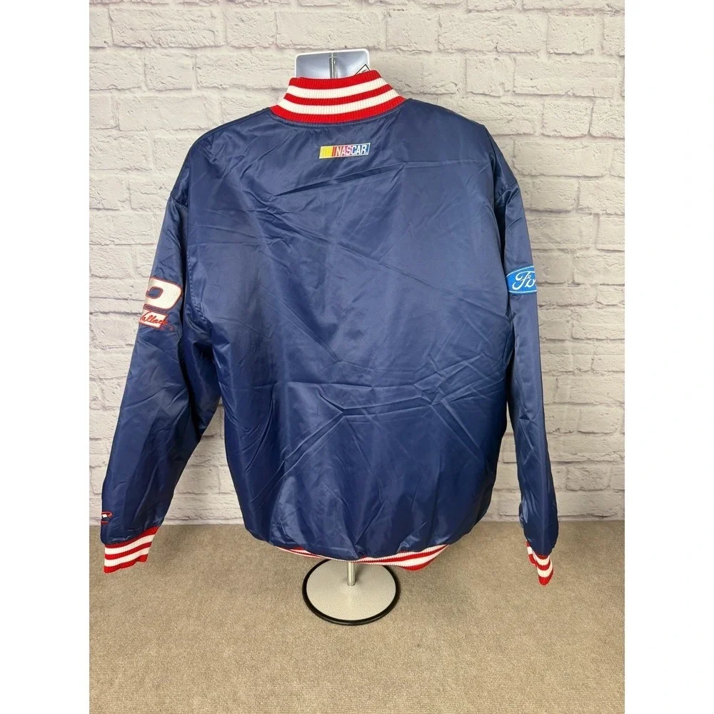 VTG Chase Authentics Rusty Wallace Miller Time NASCAR Jacket Blue Men Size‎ XXL